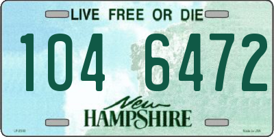 NH license plate 1046472