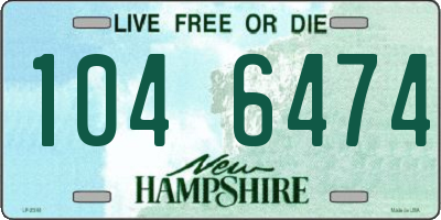 NH license plate 1046474