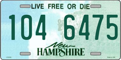 NH license plate 1046475