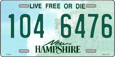 NH license plate 1046476