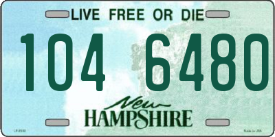 NH license plate 1046480