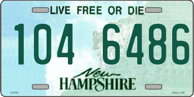 NH license plate 1046486