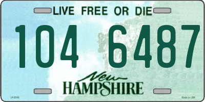 NH license plate 1046487