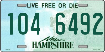 NH license plate 1046492