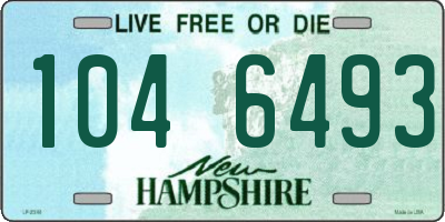 NH license plate 1046493