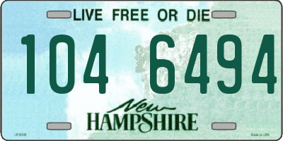 NH license plate 1046494