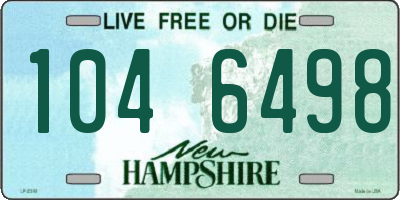 NH license plate 1046498