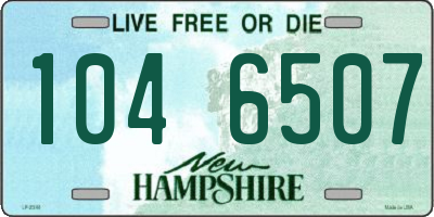 NH license plate 1046507