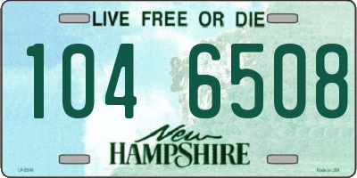 NH license plate 1046508