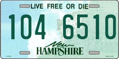 NH license plate 1046510
