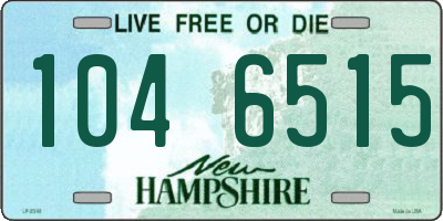NH license plate 1046515