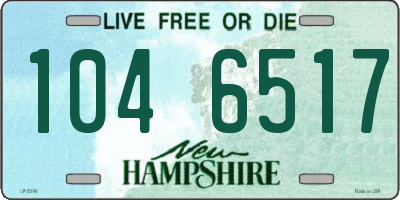 NH license plate 1046517