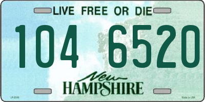 NH license plate 1046520