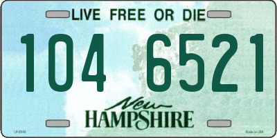 NH license plate 1046521