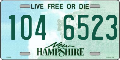 NH license plate 1046523