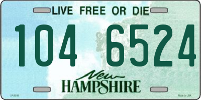 NH license plate 1046524