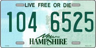 NH license plate 1046525