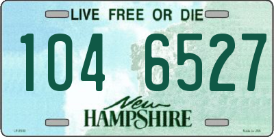 NH license plate 1046527