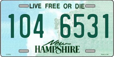 NH license plate 1046531