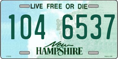 NH license plate 1046537