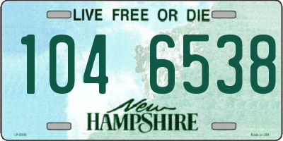 NH license plate 1046538