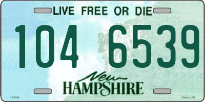 NH license plate 1046539