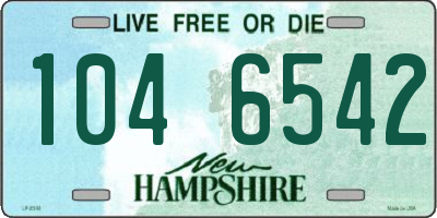 NH license plate 1046542