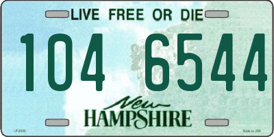 NH license plate 1046544