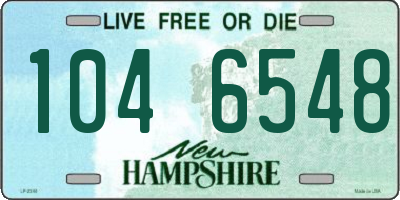NH license plate 1046548