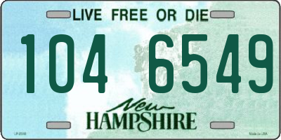 NH license plate 1046549