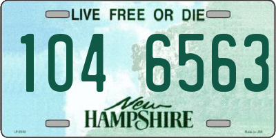 NH license plate 1046563