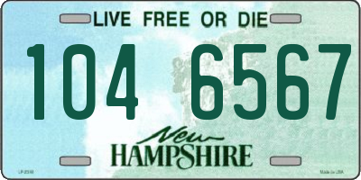 NH license plate 1046567