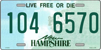 NH license plate 1046570