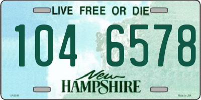NH license plate 1046578