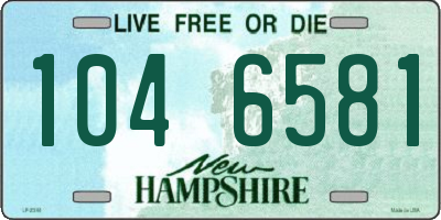 NH license plate 1046581
