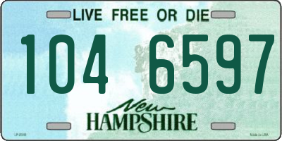 NH license plate 1046597