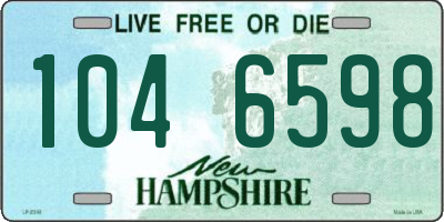 NH license plate 1046598