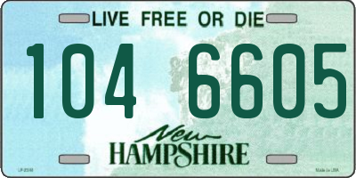NH license plate 1046605