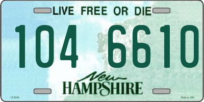 NH license plate 1046610