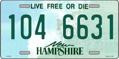 NH license plate 1046631