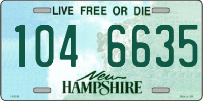 NH license plate 1046635