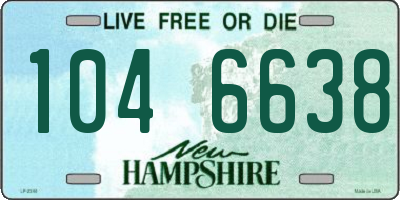 NH license plate 1046638