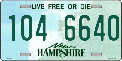 NH license plate 1046640