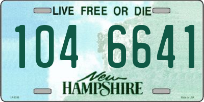 NH license plate 1046641