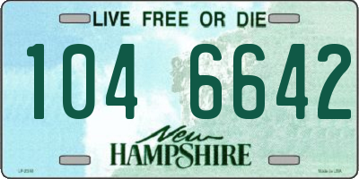 NH license plate 1046642