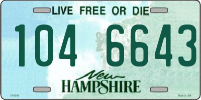 NH license plate 1046643