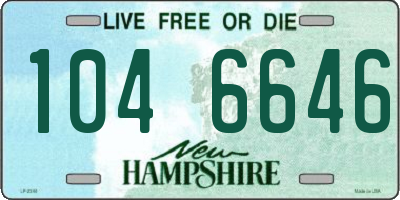 NH license plate 1046646