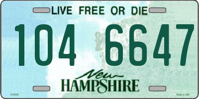 NH license plate 1046647