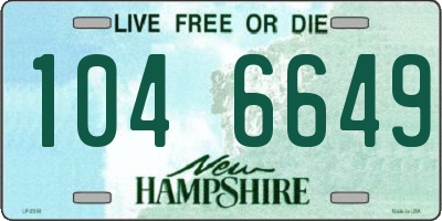 NH license plate 1046649