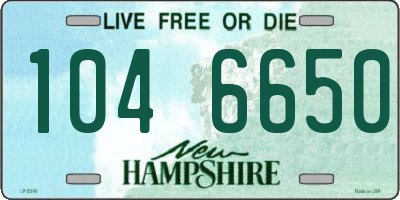 NH license plate 1046650